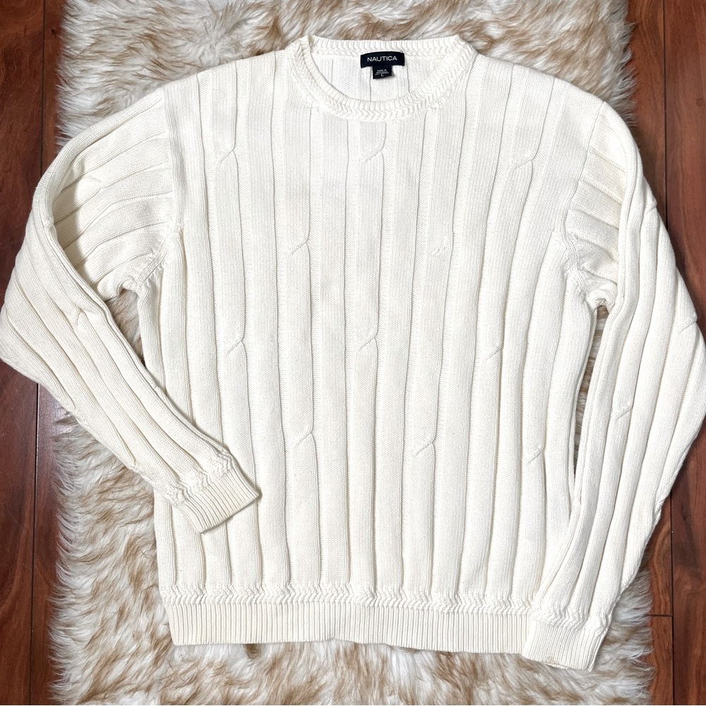Nautica mens cable sweater